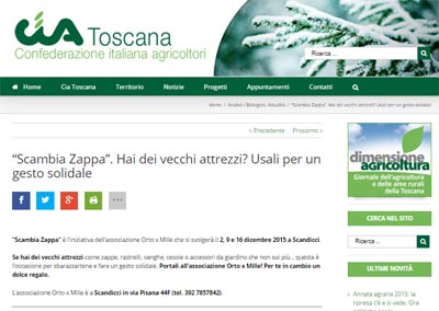 CIA Toscana sostiene le nostre iniziative